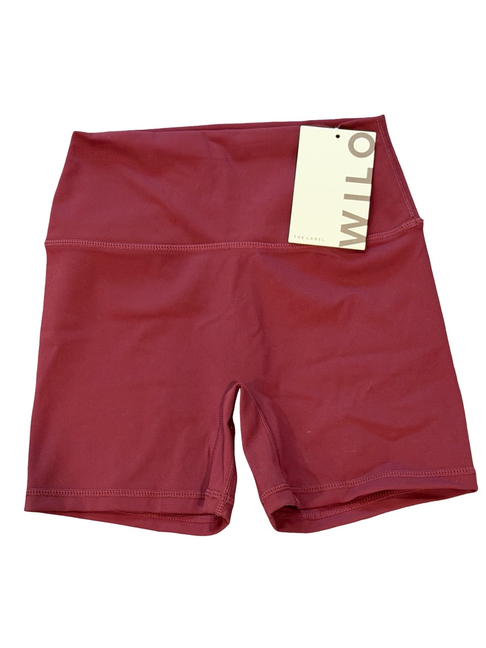 Wilo The Label Longline Cami Biker Short Set Burgundy XS NWT - Picture 7 of 9
